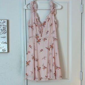 Floral Pink Sleeveless Dress